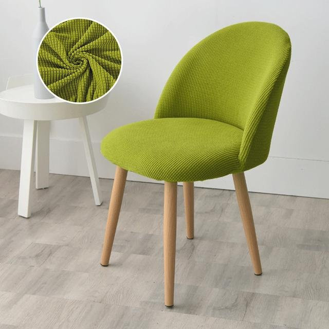 Lellen Entenschnabel-Stuhlbezug aus Polar-Fleece in Grün, elastischer Sesselbezug im skandinavischen Design für Esszimmer und Küche, 2 Stück - Bild 1
