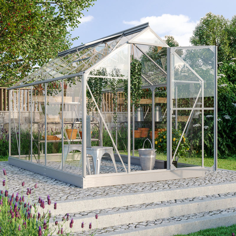 Vitavia Gewächshaus Triton 6200 aus eloxiertem Aluminium mit Stahlfundament und 3 mm ESG-Glas, 6,2 m² - Bild 4