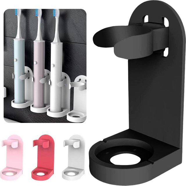 Kevat Vesi Elektrische Zahnbürstenhalter Wandmontierter Organizer aus Kunststoff in Pink und Weiß - Bild 1