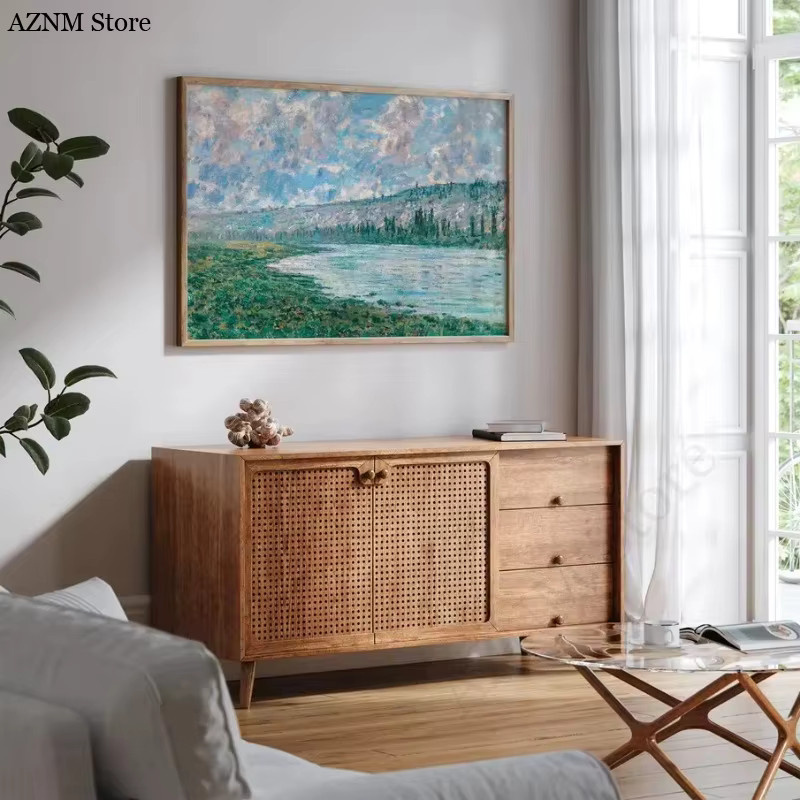 Potdemiel Claude Monet Impressionistische Landschaft Poster Vintage Natur und Blumen als Leinwand Wandkunst in Mehrfarbig - Bild 3