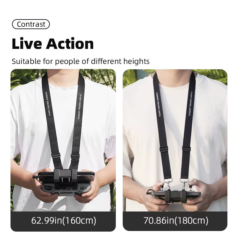 DJI Lanyard-Gurt in Schwarz für Mini 4 Pro, Air 3, Mini 3 Pro RC 2 Pro, RC-N1 und RC-N2 Fernbedienungen - Bild 5