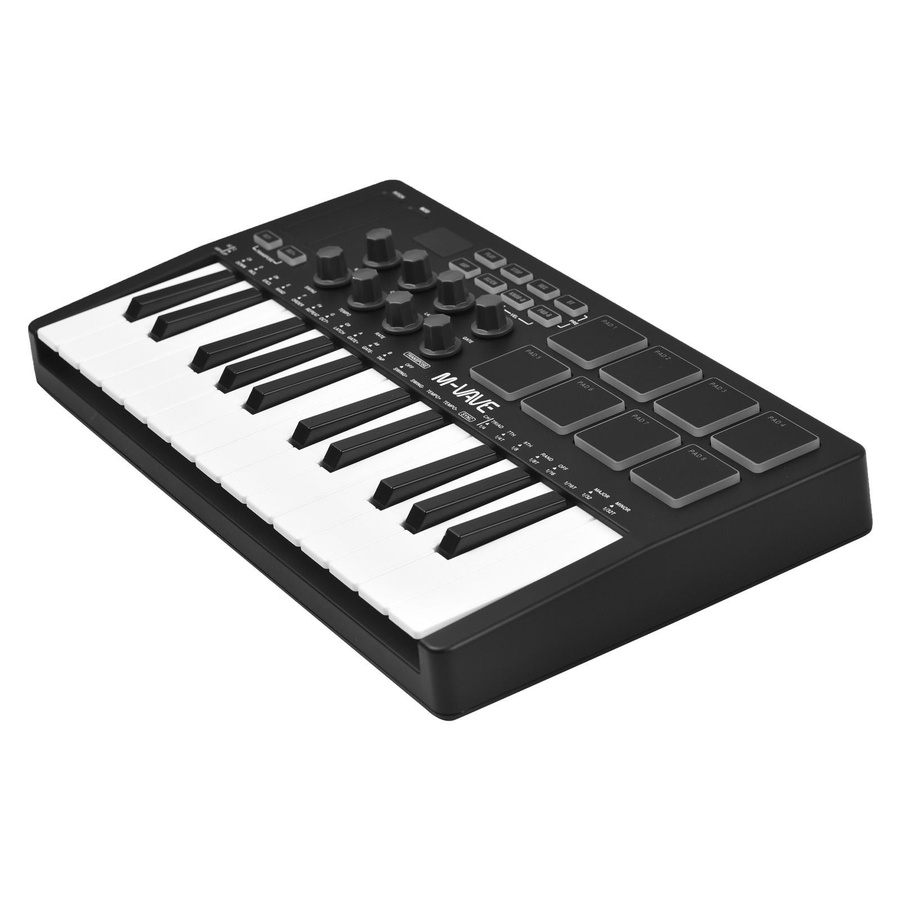 M-VAVE Mini MIDI-Controller mit 25 Tasten, tragbare USB und Bluetooth Musik-Steuerungstastatur in Schwarz - Bild 2