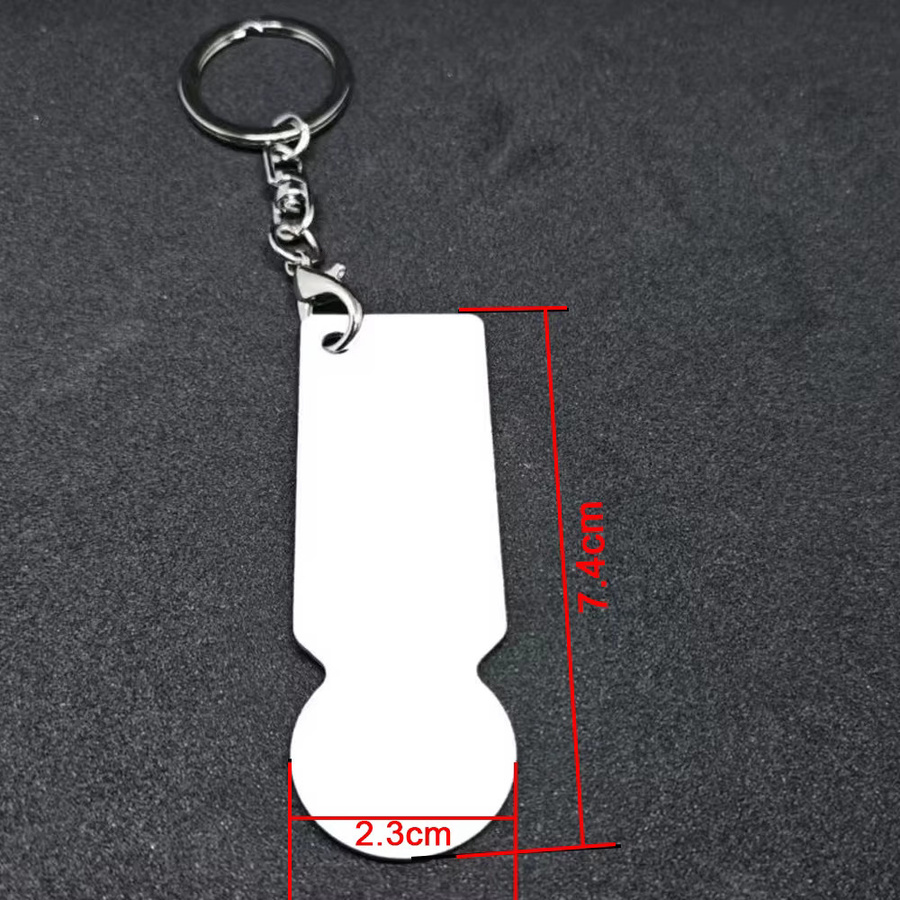 100 Stück Sublimations-Aluminium-Einkaufswagenmünzen-Rohlinge mit Schlüsselanhänger in Silber - Bild 5