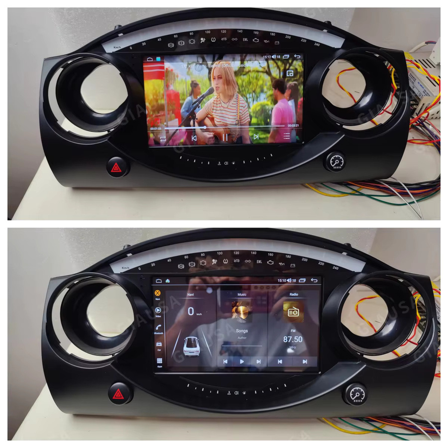 YANFU Android 11 Multimedia Autoradio mit GPS und Carplay für Mini Cooper R50 R53 (2004-2006), 8 GB RAM + 256 GB Speicher, 7 Zoll Touchscreen, Schwarz - Bild 4