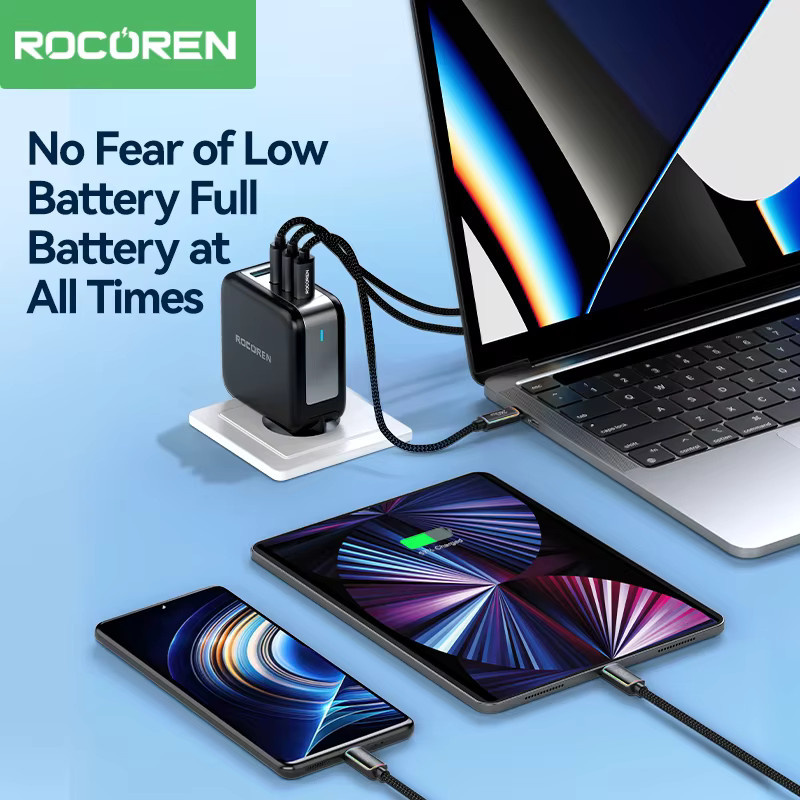 Rocoren USB-C Hochleistungs-Schnellladekabel 240W 5A mit PD 3.1 für iPhone, Samsung, Laptop und iPad, Schwarz - Bild 3