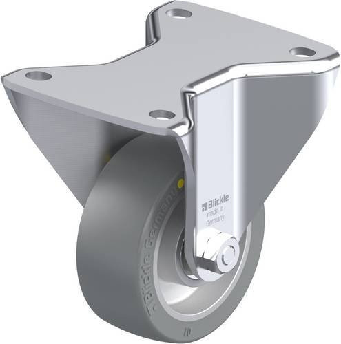 Blickle Bockrolle 101K-3-AS in Grau und Silber mit 100 mm Rad-Durchmesser und 420 kg Tragfähigkeit - Bild 1