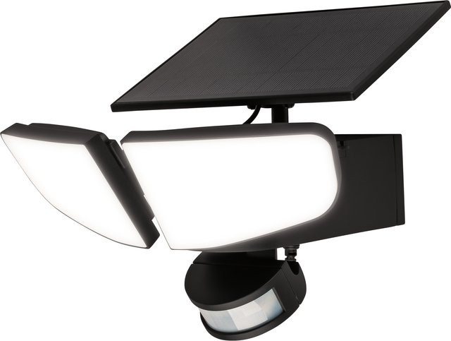 LIVARNO LED-Solarstrahler in Schwarz mit Bewegungsmelder und Dämmerungssensor für den Garten - Bild 1