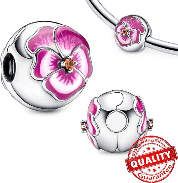 Paslu Anhänger Kupfer, Zirkonia, Rosa, Unisex - Bild 1