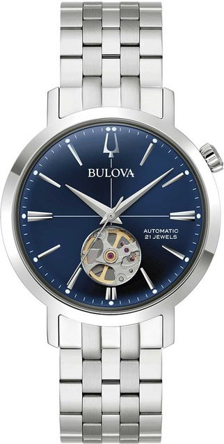 Bulova Herrenuhr Aerojet, Automatik, Edelstahl, Blau, 38 mm - Bild 1