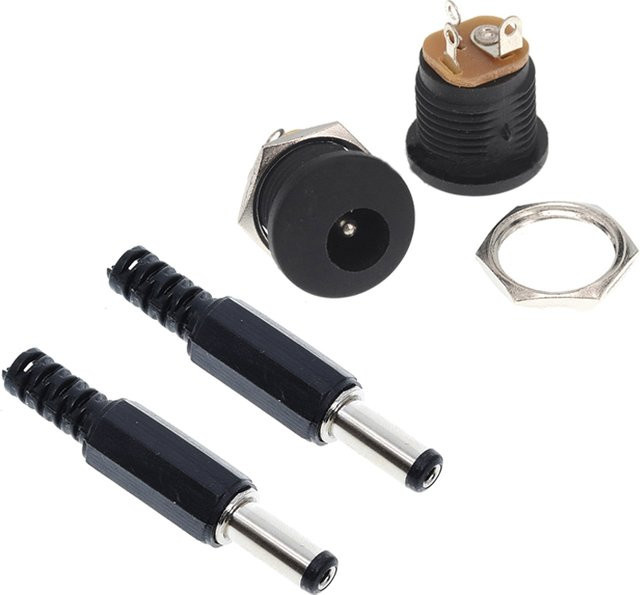 10 Stück Si Tai&SH DC-022 DC-Steckdose für Panelmontage, 5,5 x 2,1 mm, Schwarz - Bild 1
