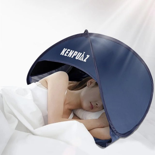 KENPUAZ Tragbarer Pop-Up Sonnenschutz Baldachin in Blau für Strand, Camping und Angeln - Bild 1