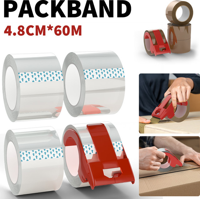 Transparentes Klebeband für Verpackungen und Logistik zum Versiegeln von Kartons und Umzugskartons - Bild 1