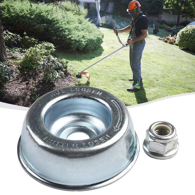 Vibratite Laufplattenkappe mit Mutter M10x1 in Silber für Motor Sense Freischneider FS 36 40 44 85 90 120 - Bild 1