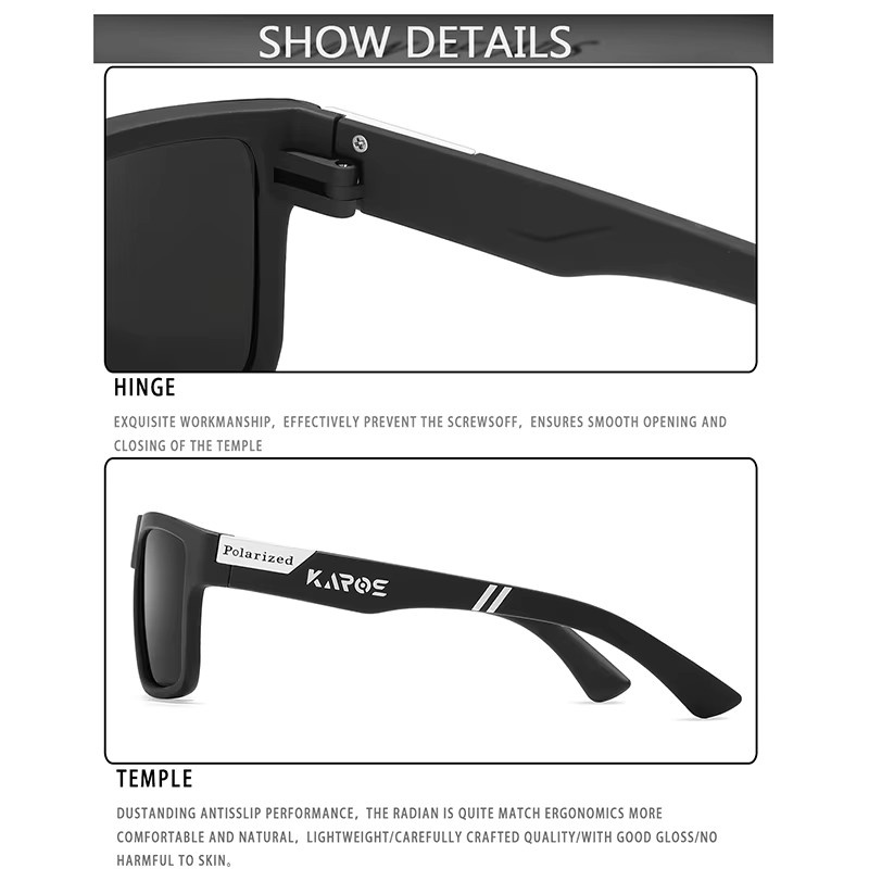 Karos Sonnenbrille, polarisiert, rectangular, Kunststoff, Unisex - Bild 3