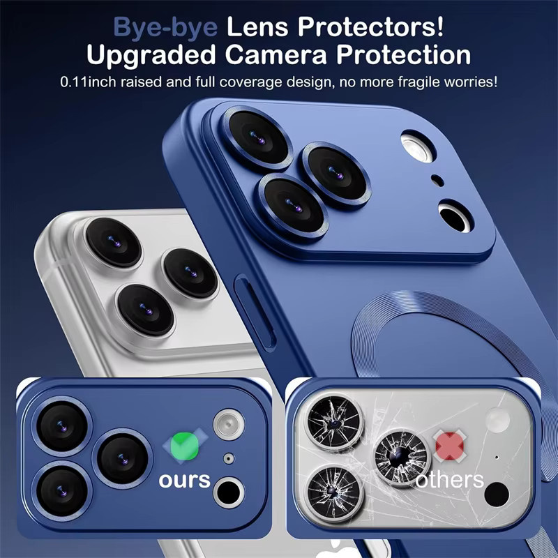 Newteneight Magnetische TPU Schutzhülle für iPhone in Blau, Stoßfeste MagSafe kompatible Hülle - Bild 2