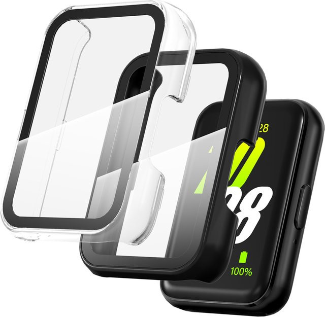 Samsung Galaxy Fit 3 Glas+Hülle, Schwarz, Silikon, transparent - Bild 1