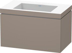 Duravit L-Cube Waschtischunterschrank c-bonded, wandhängend, Grau Matt, B/T/H: 80 x 48 x 50 cm - Bild 1