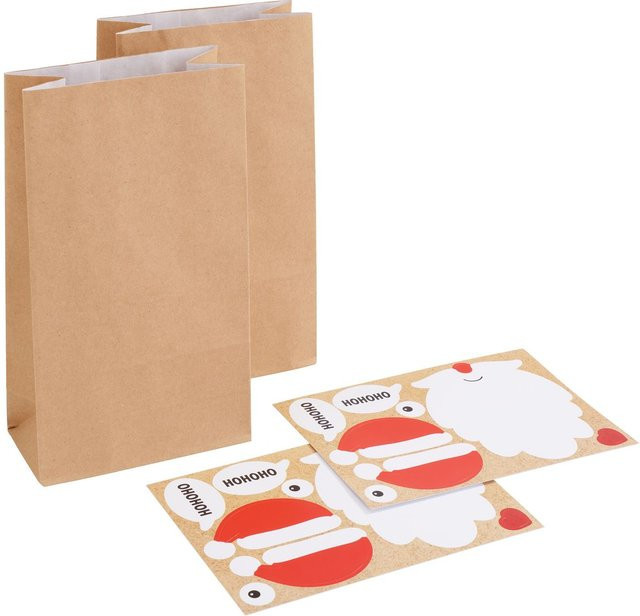 Braun+Company Geschenktüten-Set Hohoho aus Papier in Multicolor für Weihnachten - Bild 1