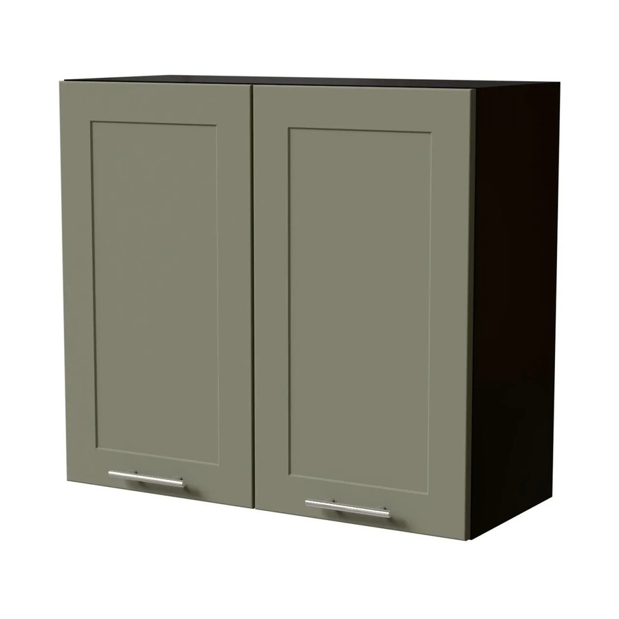 Feldmann-Wohnen Hängeschrank Oslo in Schwarz und Reed Green Matt mit Soft-Close-Türen, B/T/H: 80 x 32,5 x 72 cm - Bild 2