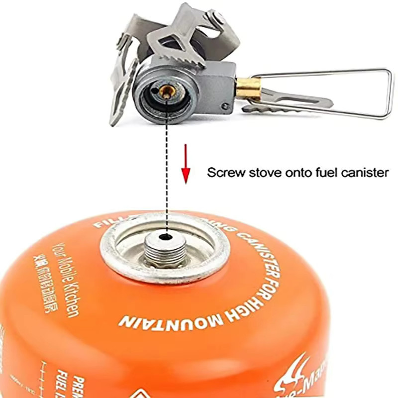 BRS-3000T Ultraleichter Mini Camping-Gaskocher aus Titan in Silber - Bild 3