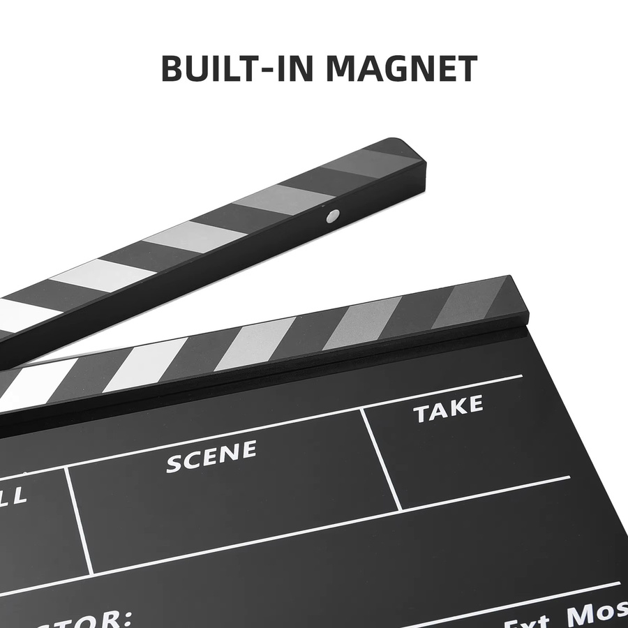 Acryl Film Clapperboard für Regisseure in Schwarz und Weiß zum Beschreiben - Bild 4