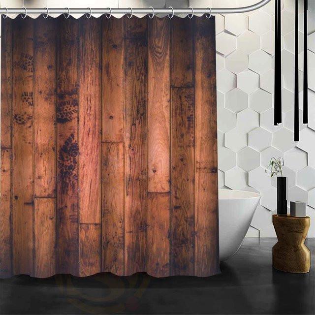 Baifenbai Home Furnishing Duschvorhang Der alte Wald aus wasserdichtem Polyester in Dunkelgrau und Braun, B: 165 cm, H: 180 cm - Bild 1