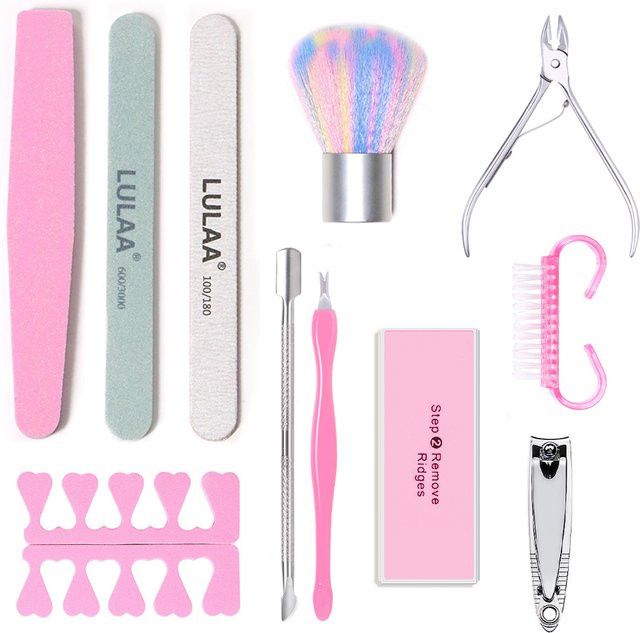 YIKOOLIN Maniküre Set, 3 Nagelknipser, 2 Nagelfeilen, 2 Finger Separator - Bild 1