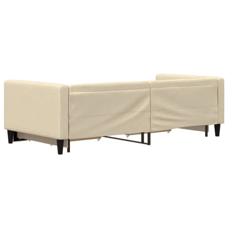 Vidaxl Schlafsofa mit Schubladen in Cremefarben aus Stoff, B/T/H: 90 x 200 cm - Bild 2