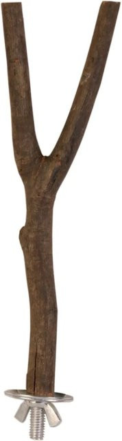 Trixie Sitzstange Natural Living Y-Form aus Holz in Braun, Länge: 20 cm, Durchmesser: 1,5 cm - Bild 1