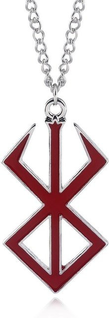 Nakahara Anhänger Halskette, Berserk Logo, Silber, Messing, Unisex - Bild 1
