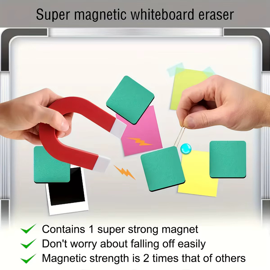 Magnetische Mini-Whiteboard-Radiergummis von XD-TOPQC für Lehrerbedarf, 4 oder 8 Stück - Bild 5