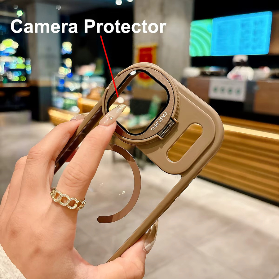 LICOERS Schutzhülle mit magnetischem Ständer für iPhone Air 17 Pro Max, 17 Air und 17 Pro, transparent, mit Kameraschutz und stoßfestem Design - Bild 4