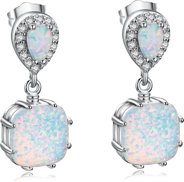 YIRAN Jewelry Ohrstecker, Zirkonia, Silber, Damen, grau - Bild 1