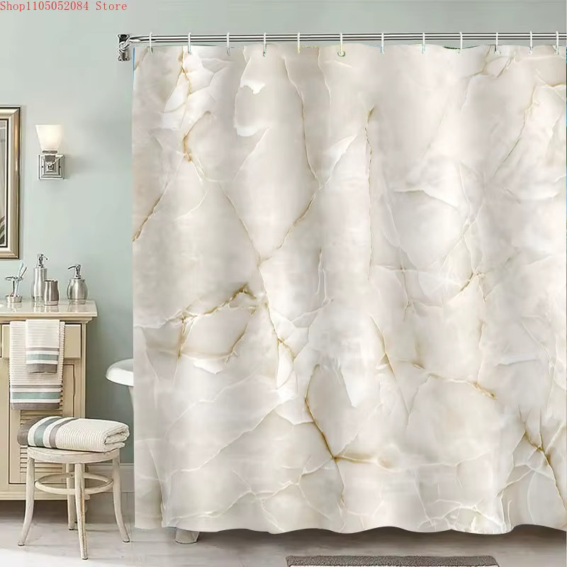 Wasserdichter und schimmelresistenter Duschvorhang von Potdemiel mit nautischem Design und Haken, B/H: 180 x 90 cm - Bild 4