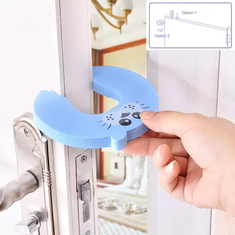 Baby Sicherheit Türstopper Anti-Quetschschutz mit Cartoon Tier Design in Mehrfarbig - Bild 2
