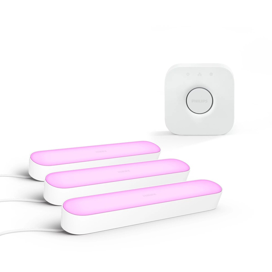 Philips Hue Play Lightbar Set Schwarz mit Erweiterung und Bridge für TV-Hintergrundbeleuchtung - Bild 1