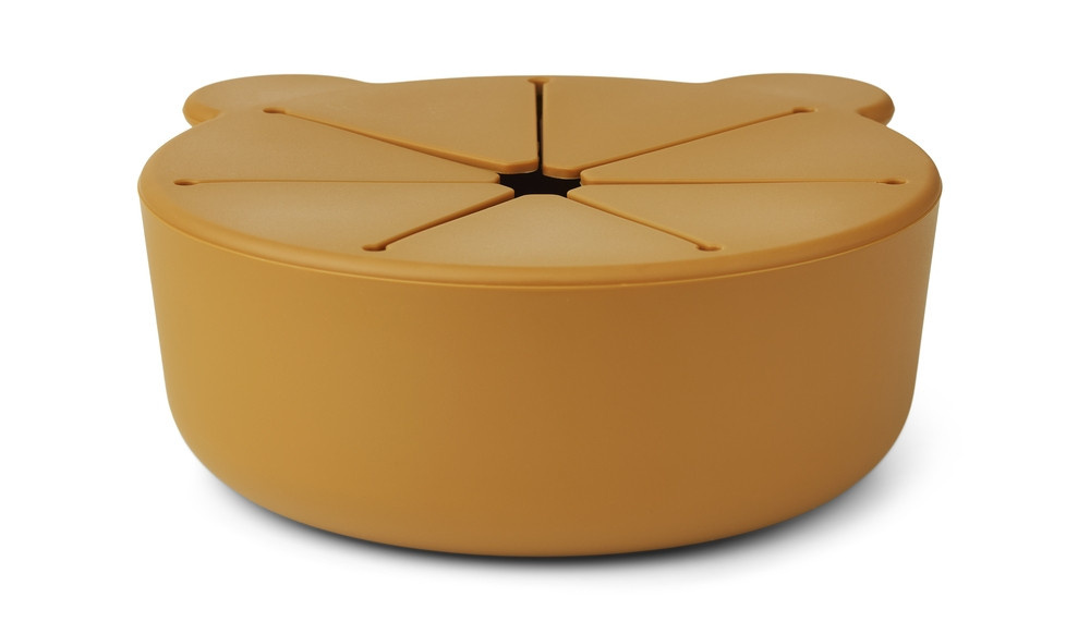 Liewood Kelly Snackbox 2er Set aus Silikon in Golden Caramel Oat Mix, Farbe: Braun - Bild 1