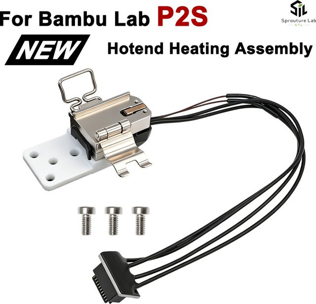 Hochtemperaturbeständige Heizbaugruppe für Bambu Lab P2S Hotend - Bild 1