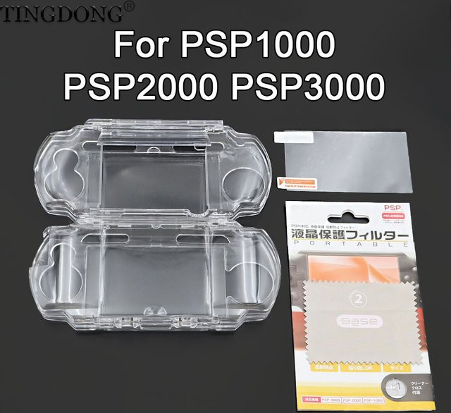 TingDong Transparente Schutzhülle mit Displayschutzfolie für PlayStation PSP1000/2000/3000 - Bild 1