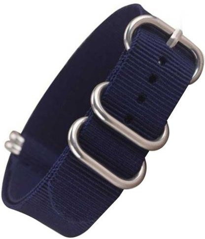 caicaichen Uhrenarmband Nylon, 20 mm, navy blau, Unisex - Bild 1