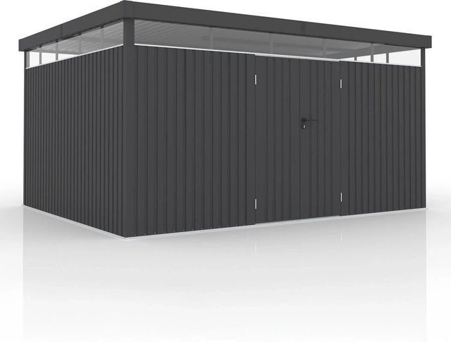 Juskys Gerätehaus Luzern XL Metall Geräteschuppen Anthrazit 12 m² - Bild 2