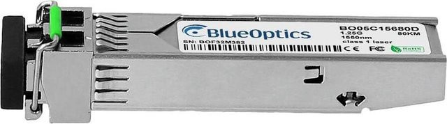 BlueOptics SFP Transceiver SFP-GLSD-70-A kompatibel mit KTI Networks, LC-Duplex, 1000BASE-ZX, Singlemode Fiber, 1550nm, 70KM, DDM, Farbe: Silber - Bild 1