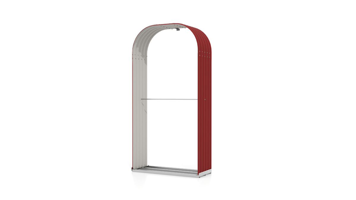 Vitavia Kaminholzregal Ardor 401 modern in Rubinrot, B/T/H: 99 x 40 x 200 cm - Bild 3