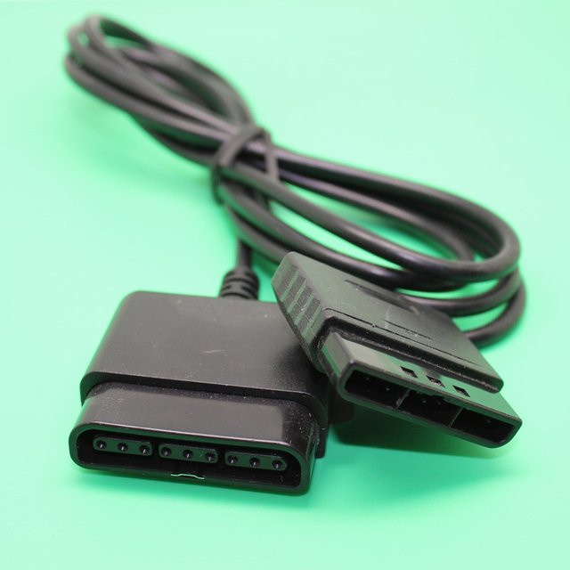 ChengHaoRan Controller Verlängerungskabel in Schwarz für PS1 und PS2 Konsolen, kompatibel mit Dance Pad, Lenkrad und Pistole - Bild 1