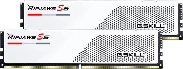 G.Skill Ripjaws S5 DDR5 RAM Kit 48 GB 2 x 24 GB 5200 MHz Weiß F5-5200J4040A24GX2-RS5W - Bild 1