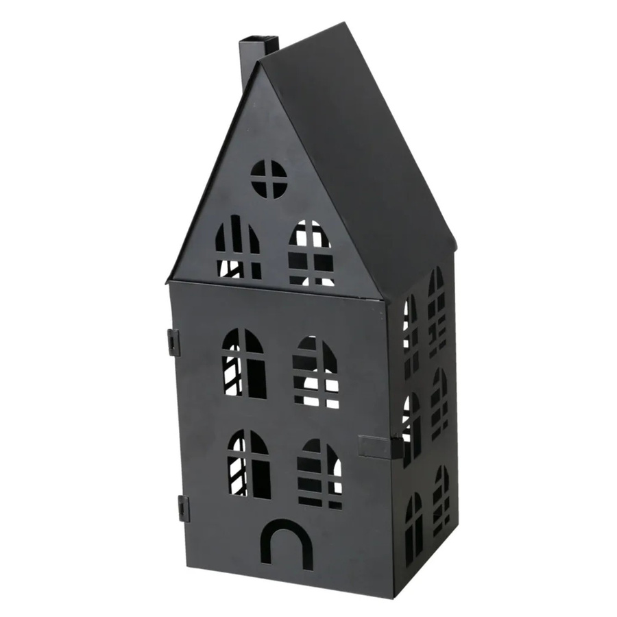 Boltze Laterne Dover Groß Schwarz aus Metall H: 35 cm, B: 13 cm, T: 15 cm - Bild 2