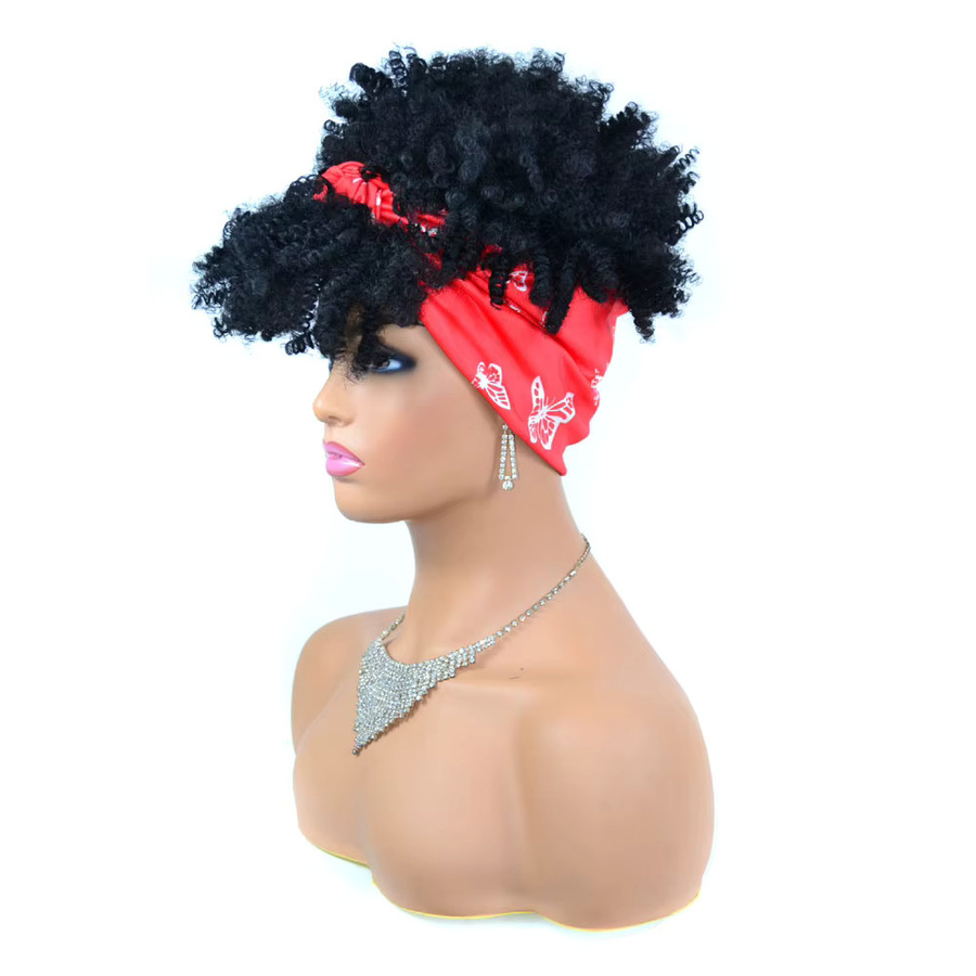 Jeedou Afro-Perücke für Damen, schwarz, kurz, lockig - Bild 2