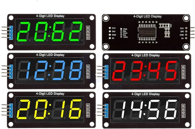 Diymore Ht16k33 LED-Anzeige Modul für Arduino, 4-stellige 0,5 Zoll 7-Segment-Anzeige, Farbe: Gelb - Bild 1