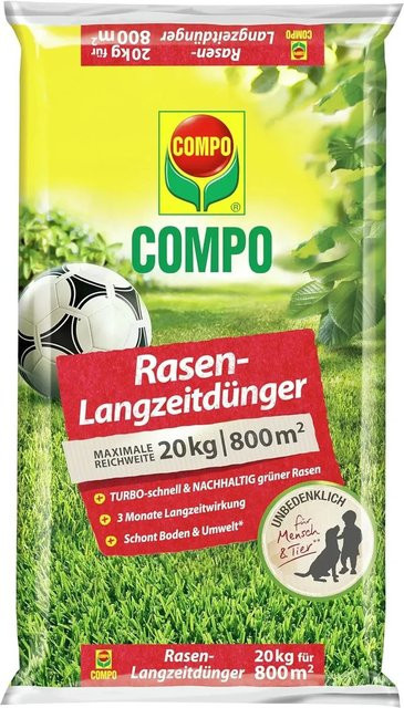 Compo Rasen-Langzeitdünger für Zierrasen, Sportrasen und Spielrasen, 20 kg - Bild 1