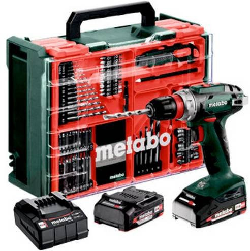 Metabo BS 18 Quick Set Akku-Bohrschrauber 18V mit 2Ah Li-Ion bürstenlos, grün - Bild 1